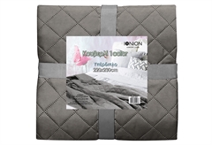 Ionion Ultrasonic Κουβερλί Διπλό 230x220cm Dark Grey