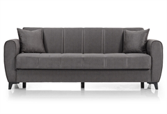 Καναπές Κρεβάτι Τριθέσιος Interium Leo Γκρι 216x85cm