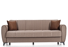 Καναπές Κρεβάτι Τριθέσιος Interium Leo Taupe 216x85cm