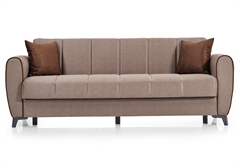 Καναπές Κρεβάτι Τριθέσιος Interium Leo Taupe 216x85cm
