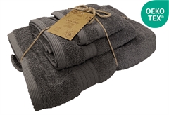 Σετ Πετσέτες Μπάνιου Ionion Tender 3τμχ Ανθρακί