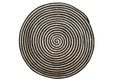 Χαλί Plastona Round Γιούτα/Βαμβάκι Μαύρο Φ70cm