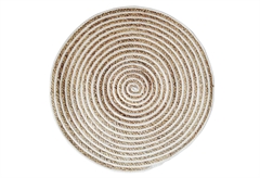 Χαλί Plastona Round Γιούτα/Βαμβάκι Λευκό Φ70cm
