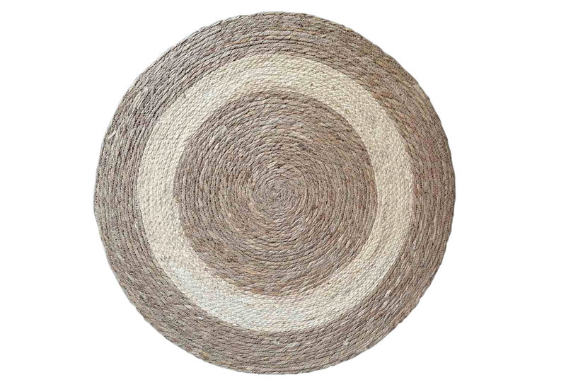 Χαλί Plastona Round Γιούτα Λευκό Φ70cm