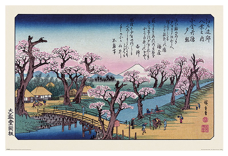 Αφίσα Pyramid Mount Fuji Koganei Bridge 91.5x61cm