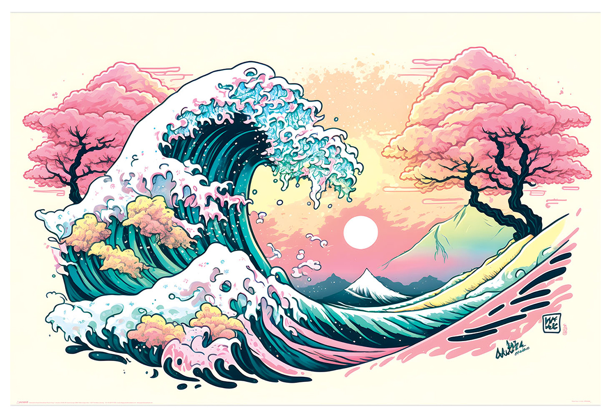 Triangle Pyramid Futuristic With Retro Wave Sunset Style Background 1995076