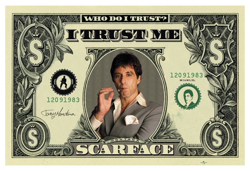 Αφίσα Pyramid Scarface Dollar Bill 91.5x61cm