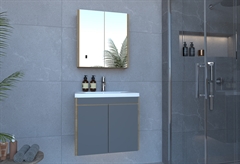 Έπιπλο Μπάνιου με Καθρέπτη Hatz Zenith 60cm Ανθρακί