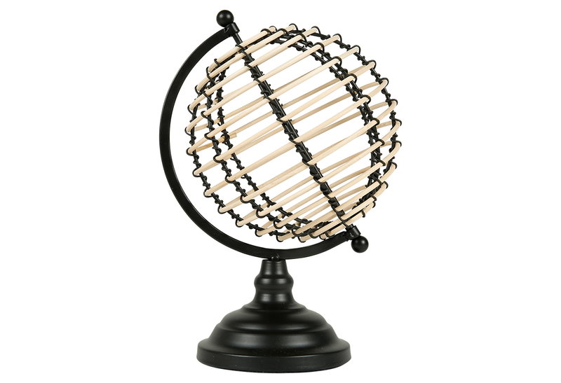 Διακοσμητική Υδρόγειος Ostaria Rattan 28cm