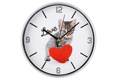 Ρολόι Τοίχου Ostaria Cat Φ20cm σε 2 Σχέδια