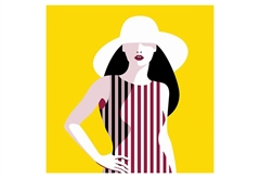 Καμβάς Ostaria Bather 28x28cm σε 4 Σχέδια