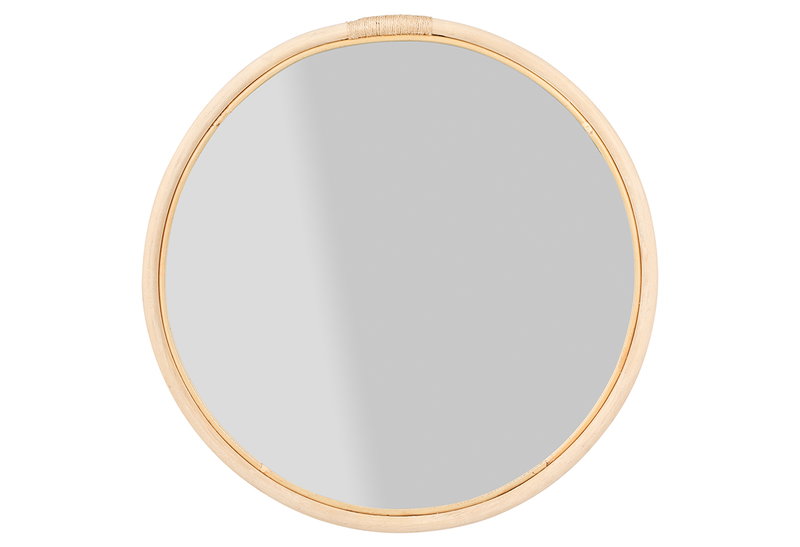 Καθρέπτης Τοίχου Ostaria Rattan Φ45cm