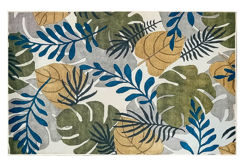 Πατάκι Ionion Green Leaves 110x70cm