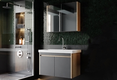 Έπιπλο Μπάνιου με Καθρέπτη Hatz Zenith 80cm Ανθρακί