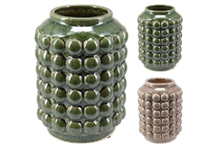 Βάζο Κεραμικό Bobble 19cm σε 2 Σχέδια