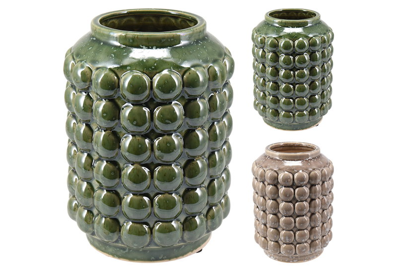 Βάζο Κεραμικό Bobble 19cm σε 2 Σχέδια