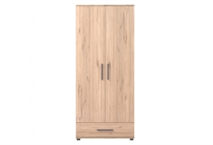 Ντουλάπα Ρούχων Δίφυλλη Adore Milos Μ80xΠ52xΥ187cm Natural