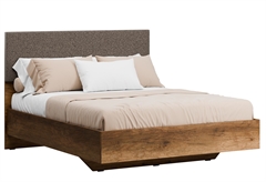 Κρεβάτι Διπλό Adore Frame Καρυδιά για Στρώμα 200x160cm