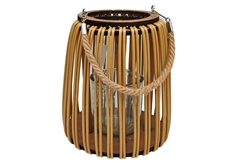 Διακοσμητικό Φανάρι Πλεκτό Bamboo Φ16x16.5cm Natural