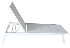 Ξάπλωστρα Παραλίας Μ192xΠ62xΥ31.5cm Λευκή