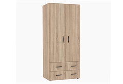 Ντουλάπα Ρούχων Δίφυλλη Kitwood Nefeli Μ80xΠ50xΥ180cm Natural