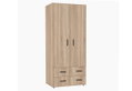 Ντουλάπα Ρούχων Δίφυλλη Kitwood Nefeli Μ80xΠ50xΥ180cm Natural