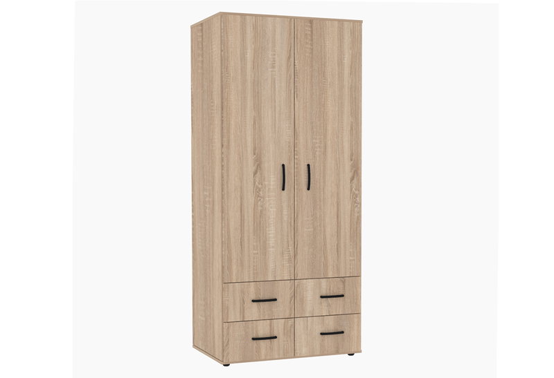 Ντουλάπα Ρούχων Δίφυλλη Kitwood Nefeli Μ80xΠ50xΥ180cm Natural
