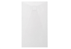 Βάση Ντουσιέρας Tema Glass Stone Παραλληλόγραμμη 120x80cm Λευκή