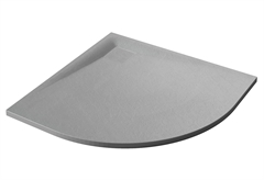 Βάση Ντουσιέρας Tema Glass Stone Ημικυκλική 80x80cm Ανθρακί