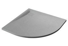 Βάση Ντουσιέρας Tema Glass Stone Ημικυκλική 90x90cm Ανθρακί