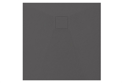 Βάση Ντουσιέρας Tema Glass Stone Τετράγωνη 90x90cm Ανθρακί