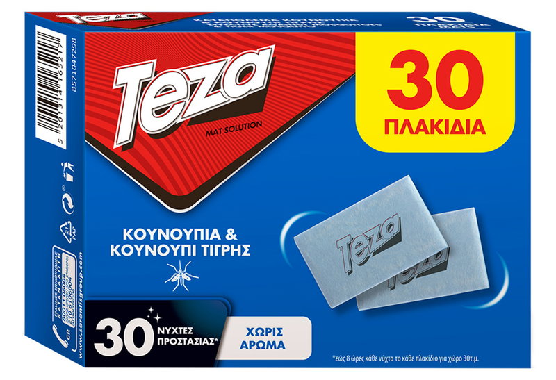 Teza Εντομοαπωθητικές Ταμπλέτες για Κουνούπια 30τμχ