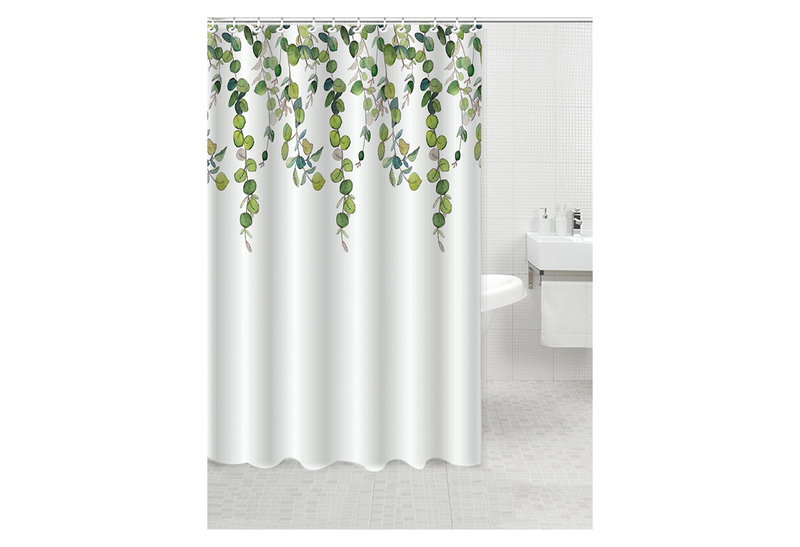 Κουρτίνα Μπάνιου Dizas Miracle 180x180cm Green Leaves