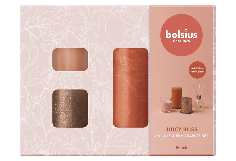 Σετ Δώρου Bolsius Juicy Bliss Peach
