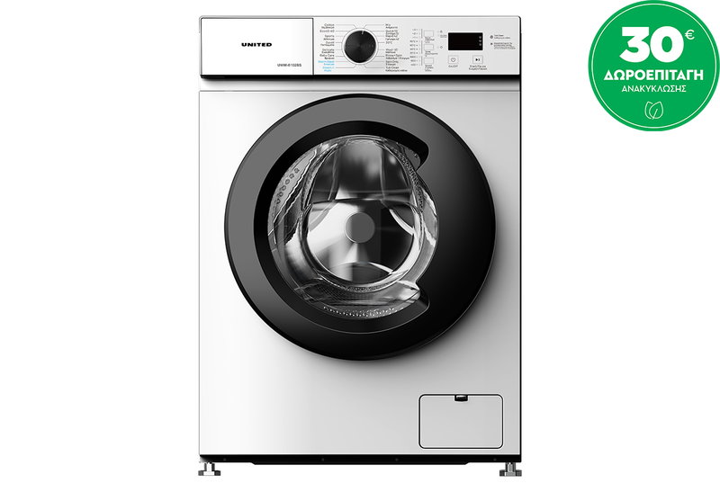 United UWM-6102BS Slim Πλυντήριο Ρούχων 6kg