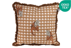 Διακοσμητικό Μαξιλάρι Hemithea by Praktiker Rattan 40x40cm Καφέ
