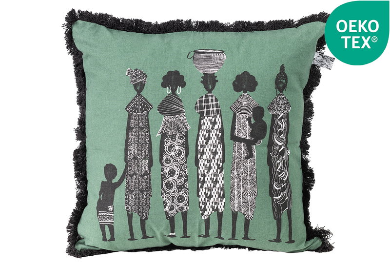 Διακοσμητικό Μαξιλάρι Hemithea by Praktiker Africa 40x40cm Πράσινο