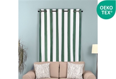 Κουρτίνα Hemithea by Praktiker Stripes 270x140cm Πράσινη με Τρουκς