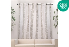 Κουρτίνα Hemithea by Praktiker Leaves 270x140cm Μπεζ με Τρουκς
