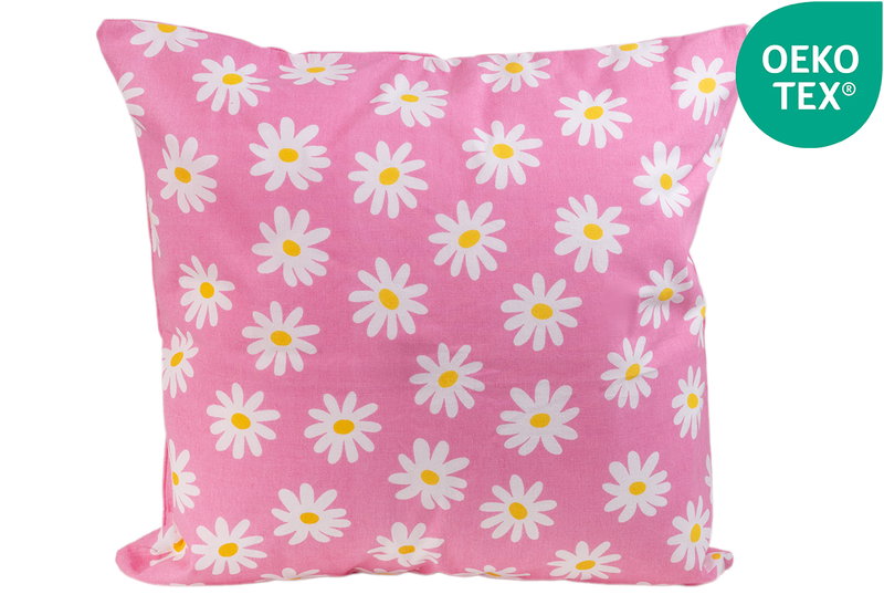 Διακοσμητικό Μαξιλάρι Zakartex Kids Μαργαρίτες 45x45cm Ροζ