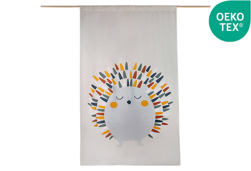 Κουρτίνα Zakartex Σκαντζόχοιρος Kids 280x150cm Εκρού με Τρουκς