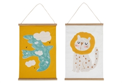 Διακοσμητικό Τοίχου Ostaria Animals 40x60cm σε 2 Σχέδια