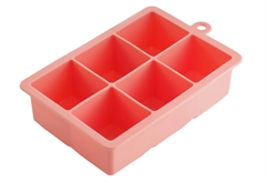 Cyclops Παγοθήκη Σιλικόνης 6 Θέσεων Μ16.5xΠ10.5xΥ4.5cm Κοραλί