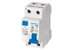 Ρελέ Gacia RCBO Διπολικό 16A 4.5kA 30mA 1P+N C Type AC