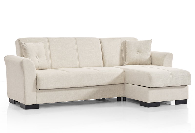 Καναπές Κρεβάτι Γωνιακός Interium Gent Μπεζ 216x142cm