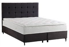 Κρεβάτι Διπλό Interium Monaco με Αποθηκευτικό Χώρο Γκρι για Στρώμα 200x160cm