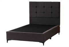 Κρεβάτι Ημίδιπλο Interium Monaco Γκρι για Στρώμα 200x120cm