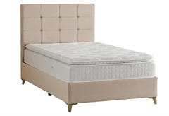 Κρεβάτι Ημίδιπλο Interium Monaco Μπεζ για Στρώμα 200x120cm