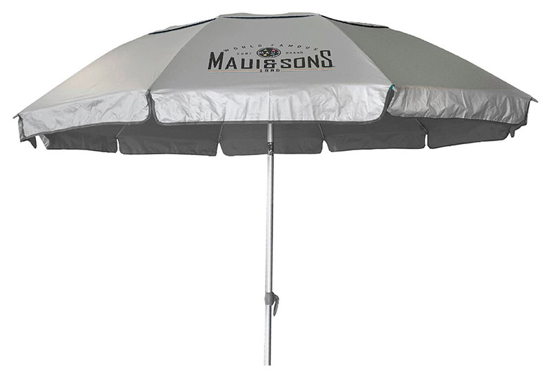 Ομπρέλα Παραλίας Maui&Sons Original 220cm Γκρι/Ασημί