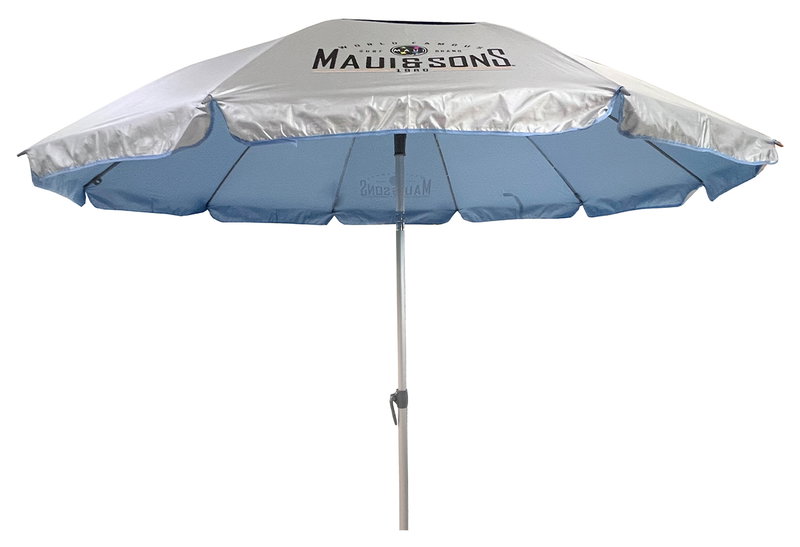 Ομπρέλα Παραλίας Maui&Sons Original 220cm Ασημί/Γαλάζια